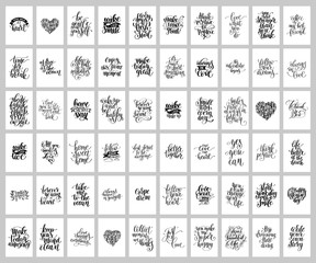 mega set of 60 hand written lettering positive inspirational quo