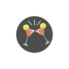 cocktail glass and cocktail , Vector