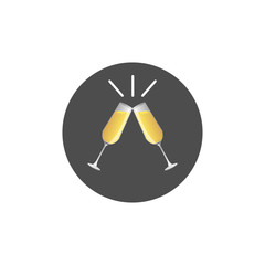 Champagne Glass  and  Champagne , Vector