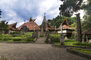 Fototapeta na wymiar St Mary Church, Puhsarang, Kediri, Indonesia