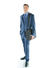 Fototapeta premium Traveling business man going to visit his client 