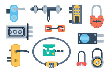 Lock icons set vector.