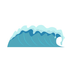 Water waves isolated vector illustration.