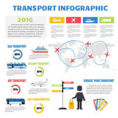 Transport infographic vector.