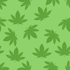Marijuana seamless pattern vector.