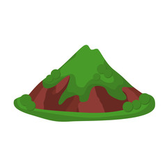 Mountain summer vector illustration isolated