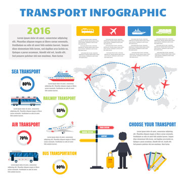Transport infographic vector.