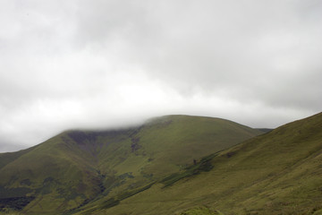 Fog Covered Mountain in Wales