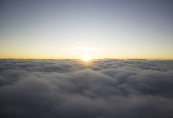 Fototapeta na wymiar Morning Sun on the clouds