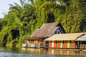 Cottage by the river of thailand