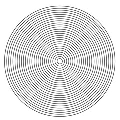 Concentric circle element on a white background