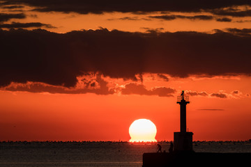 Fototapeta premium だるま夕日