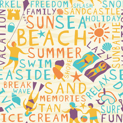 Beach seamless tile