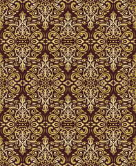 Seamless classic vector golden pattern. Traditional orient ornament. Classic vintage background
