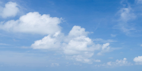 Naklejka na ściany i meble White cloud and blue sky in afternoon