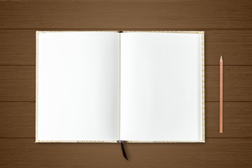 Blank open notebook, Business template mock up for adding your