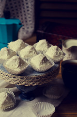 Sweets with white chocolate