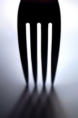 Close up of fork tines