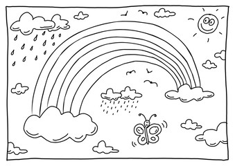 Ausmalbild Regenbogen