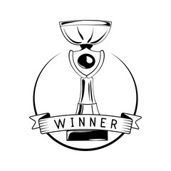 Cup award vector illustration. Isolated on white