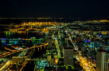 Fototapeta na wymiar modern city panorama night view