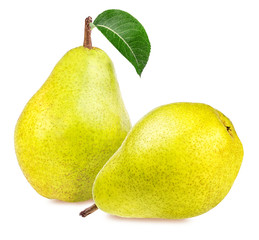 pears isolated on white