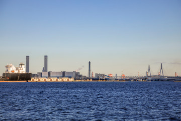 Fototapeta na wymiar modern industrial area panorama view