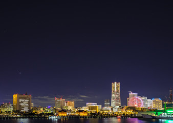 Naklejka premium modern city night view