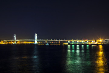 Fototapeta na wymiar modern industrial area panorama night view