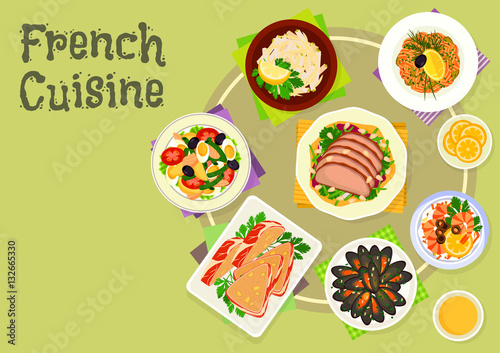 Deco Salon Blanc Rouge : French cuisine snacks and salads icon design Stock image and royalty Deco Salon Blanc Rouge : French cuisine snacks and salads icon design Stock image and royalty