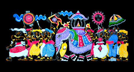 Sri Lankan Traditional Hand Made Glitter Art . The Handicrafts Of Decorative Sewing And Textile Art