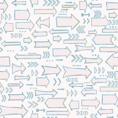 Obraz premium Seamless background with hand drawn arrows.