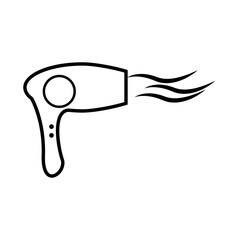 Web line icon. Hairdryer