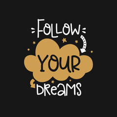 Vector poster with phrase and decor elements