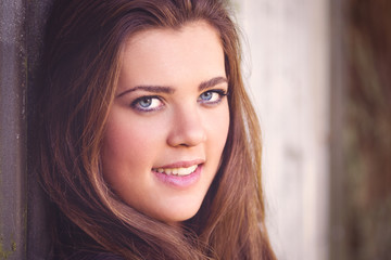 Naklejka premium Smiling Beautiful Young Woman