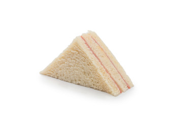 sandwich ham fast food on white background, breakfast
