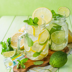 Fototapeta premium Selection of infused water for detox