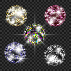 Set of disco balls.