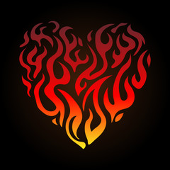 Heart of flames