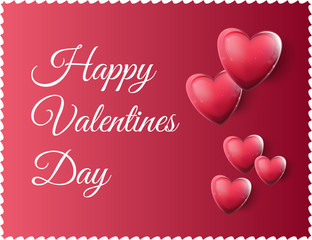 Happy Valentines Day background, or card design. Vector illustration, eps10