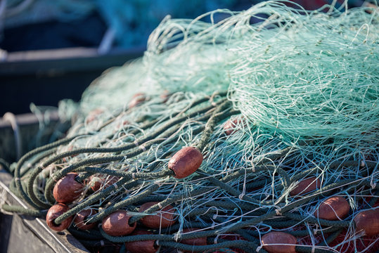 Fishing nets, floats and buoys
Fishing nets on the waterfront before fishing day