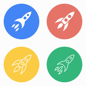 Rocket icon set.
