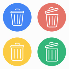 Bin icon set.