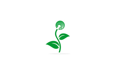 plant circle arrow up logo