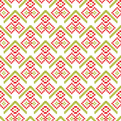 Merry Christmas seamless pattern pixel