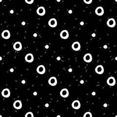 Geometric monochrome seamless pattern