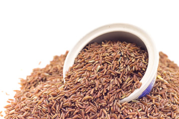 pile of brown rice