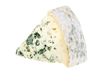 Blue cheese isolated on a white background