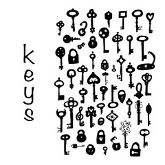 Keys collection, sketch for your design