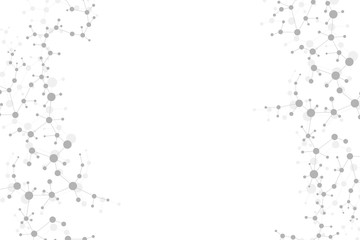 Obraz premium Structure molecule and communication. Dna, atom, neurons. Scientific concept for your design. Connected lines with dots. Medical, technology, chemistry, science background. Vector illustration.